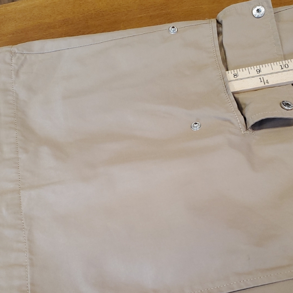NVLT Women's Brown Waxed Cotton Trench Styke Jacket Lagenlook SZ S - Picture 9 of 16